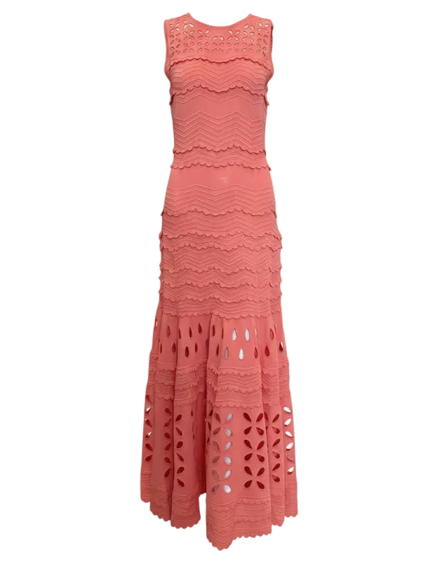 Lakshmi Eyelet Knit Dress - Coral Peony  ZO