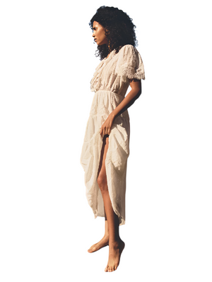 Gabriella Dress in Salt