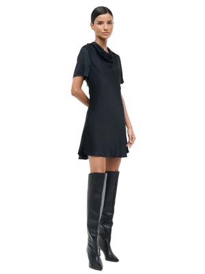 Iris Silk Dress in Black