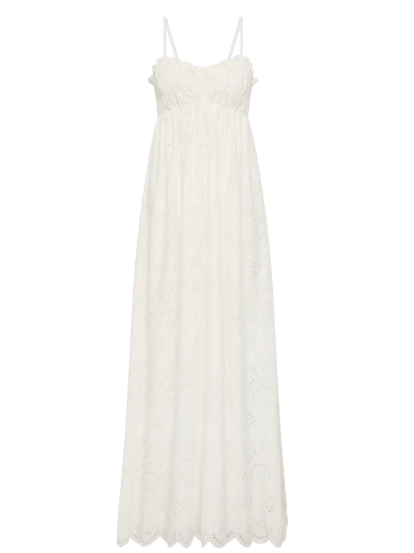 Etta Maxi Dress in Bianca Broderie S Etta Maxi Dress in Bianca Broderie S
