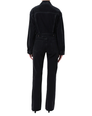 Leena Jean in Forecast - back view highlighting the structured yet soft feel of Agolde denim.