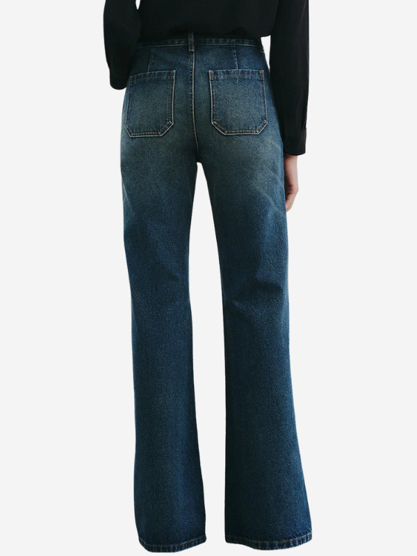 Nili Lotan's Florence Jean in Simon Wash, made from 100% cotton, designed for a 34" inseam.
