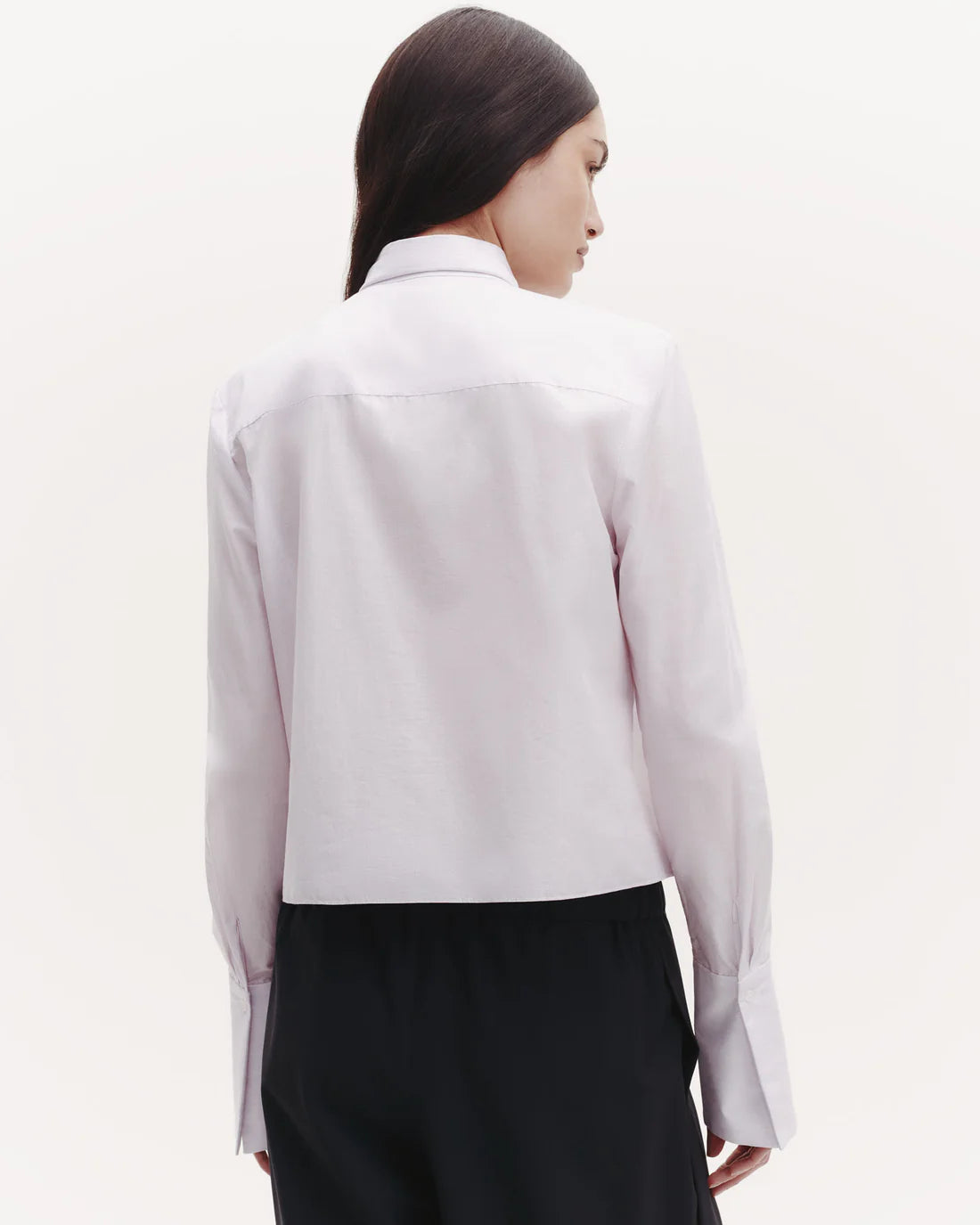 Patti Top with Tie in White/Purple