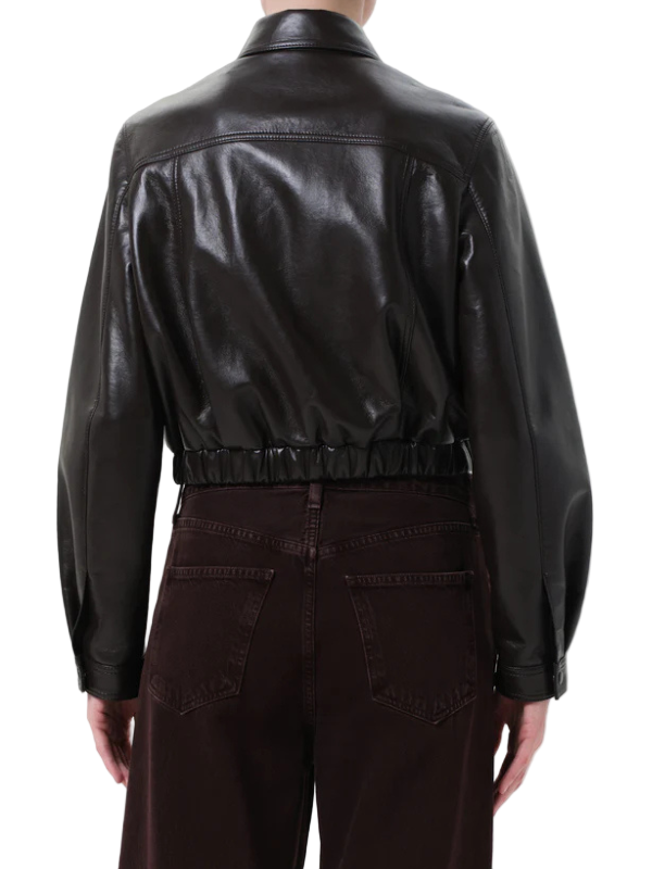 Essie Recycled Cropped Jacket in Chocolate