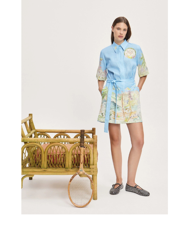 Anouk Mini Dress in Sky