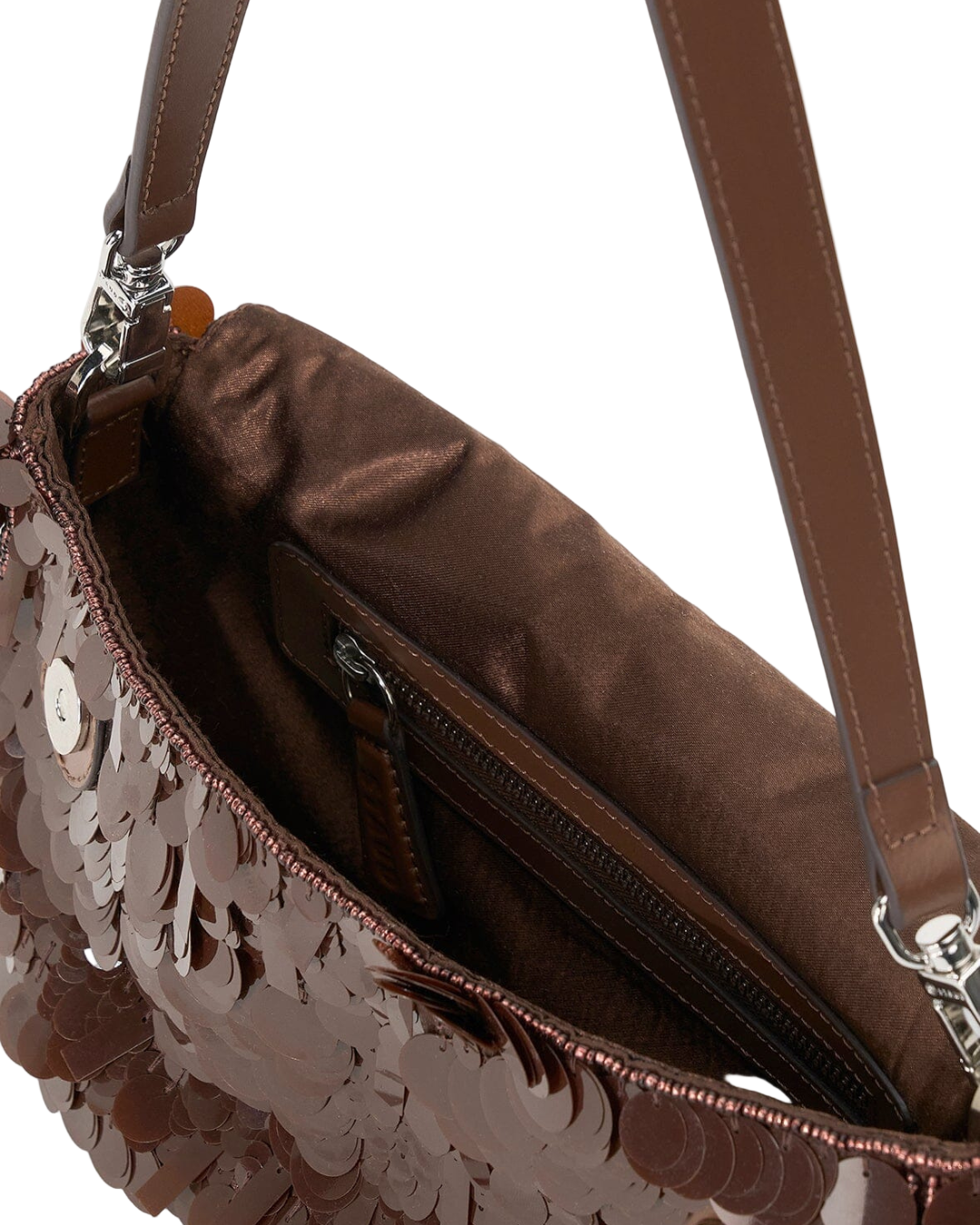 Timmy Shoulder Bag in Cacao displayed elegantly, featuring a single flap and perfect for any occasion as a chic shoulder bag in cacao.
