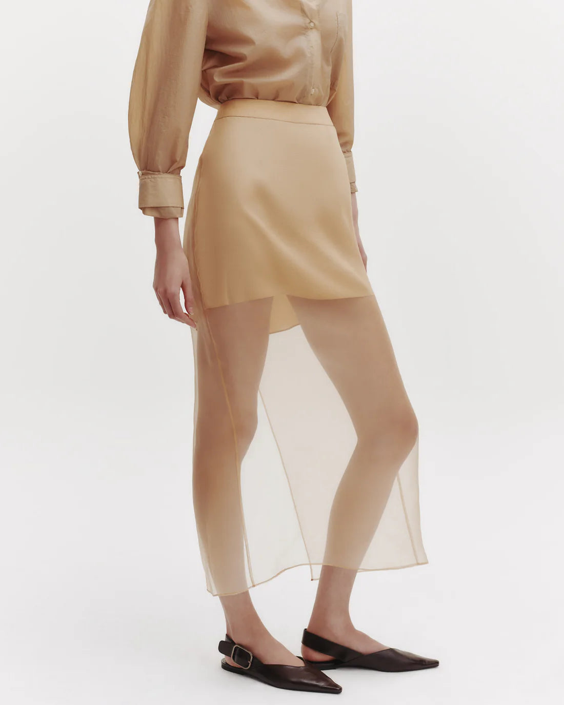 Sylkie Skirt in British Khaki