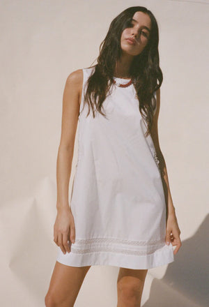 Indus Dress in White