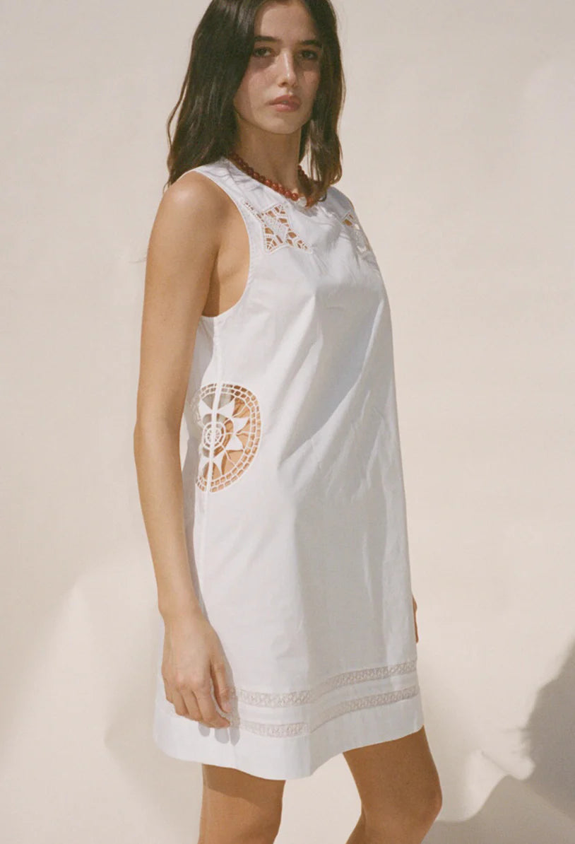 Indus Dress in White