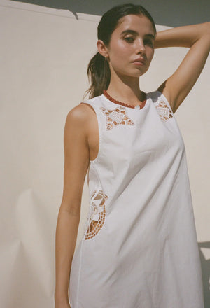 Indus Dress in White