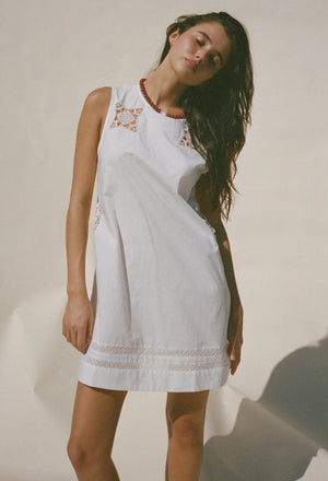 Indus Dress in White