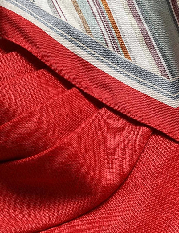 Elegant image of the Rebellion Tuck Midi Dress in Red, perfect for stylish occasions and events.