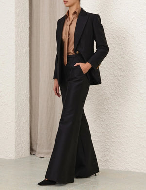 Back view of the Hypnotic Tailored Jacket in Black, highlighting the tailored design and high-quality craftsmanship by Zimmermann.
