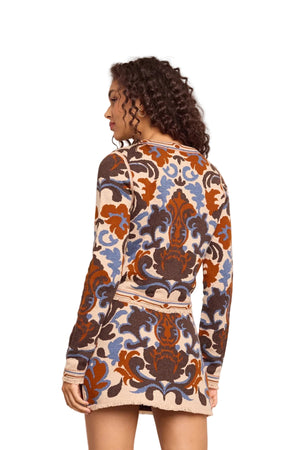 Livi Jacket in Mira Stone by Cara Cara, styled with the matching Lindy Skirt for a complete fashionable look
