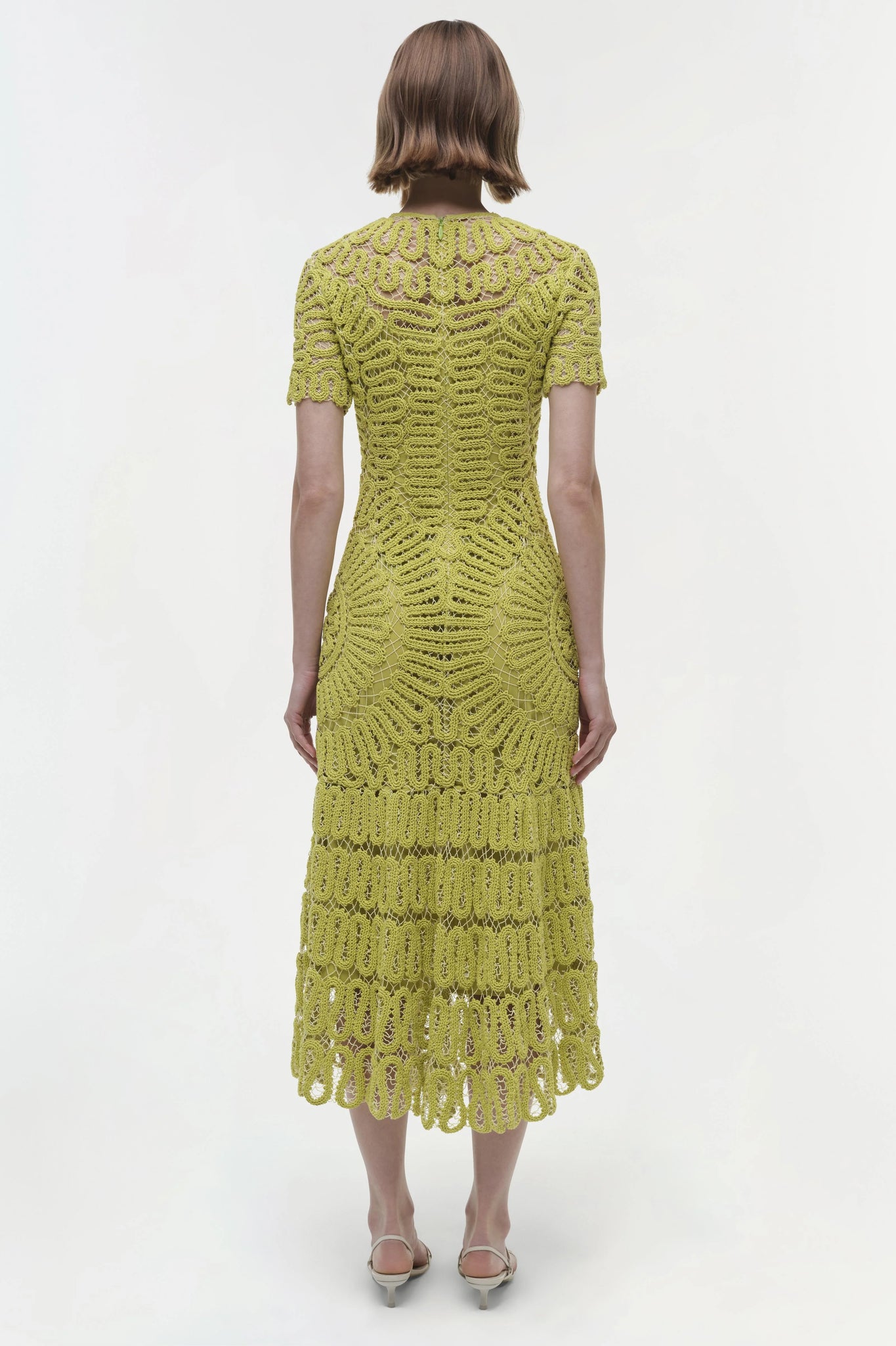 Lorelai Embroidered Midi Dress in Yellow Plum Multi