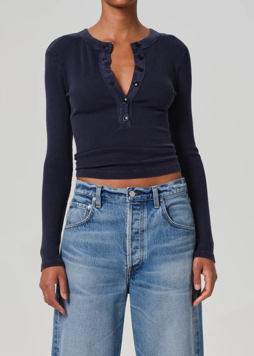 Varra Henley in Mineral Navy