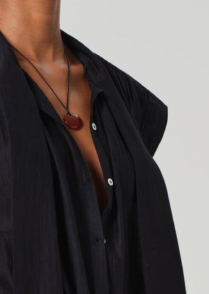 Penny Blouse with Tie Neck in Black
