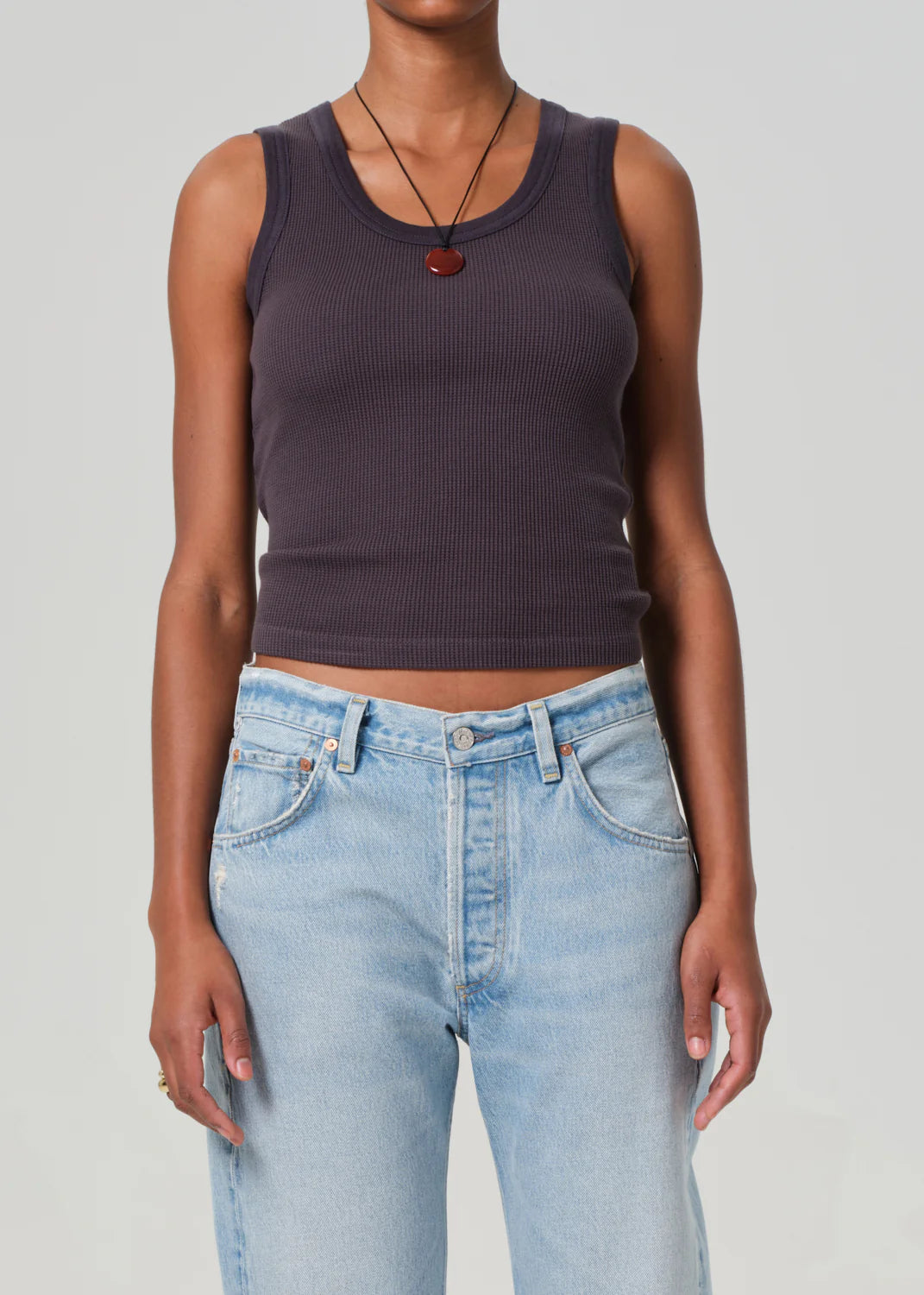 Inez Tank in Charcoal