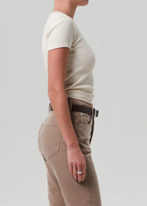 Citizens of Humanity Maude Tee in Pashmina, detailed view of the neckline and fit.