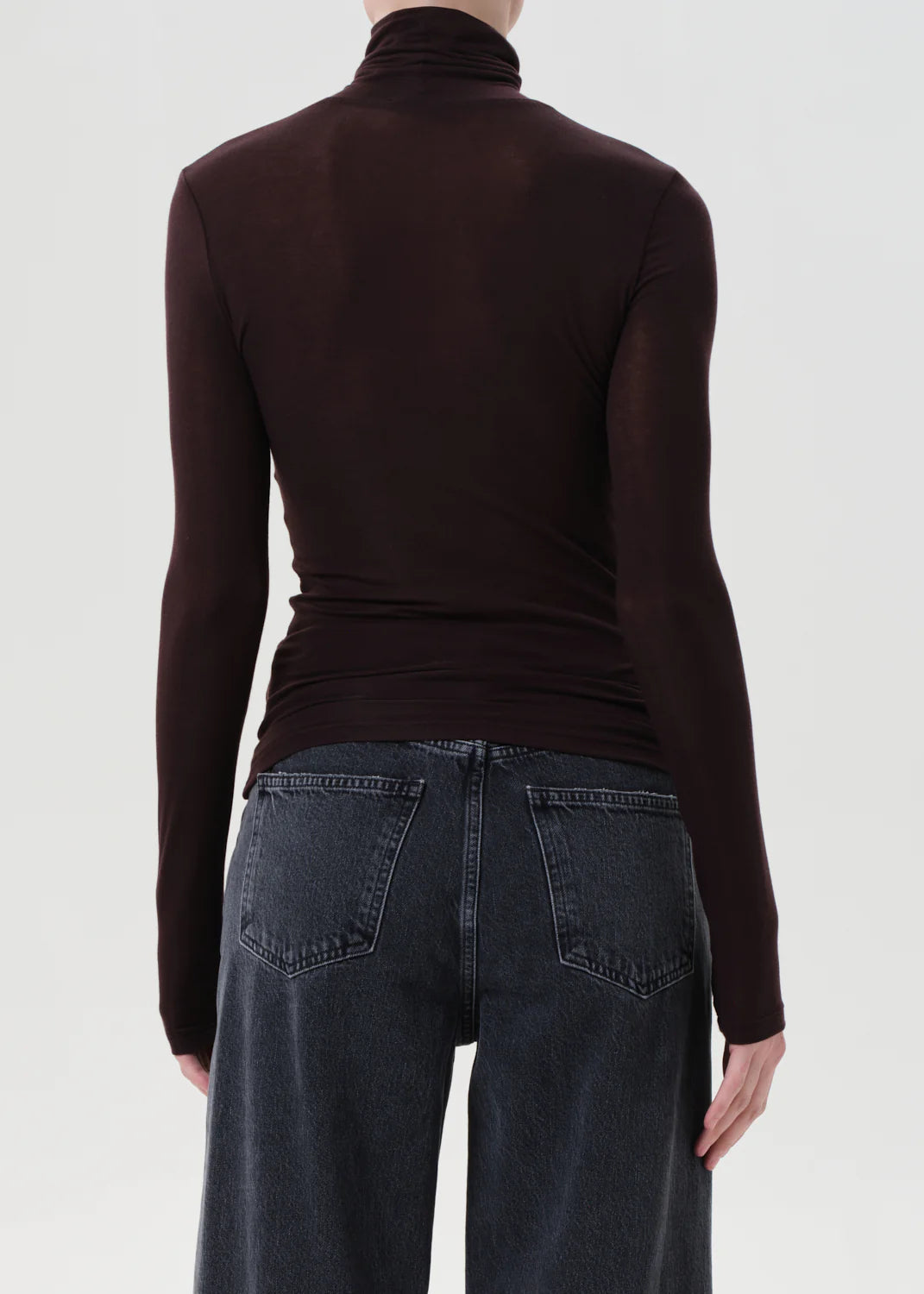 Elegant Pascale Turtleneck in Root by Agolde, designed for endless outfit combinations.