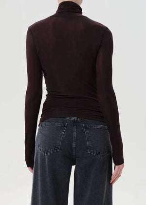 Elegant Pascale Turtleneck in Root by Agolde, designed for endless outfit combinations.