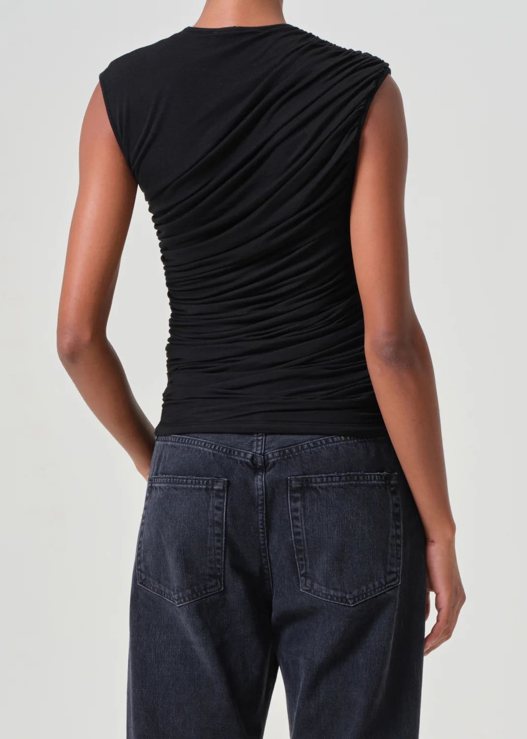 Ester Twist Tank in Black