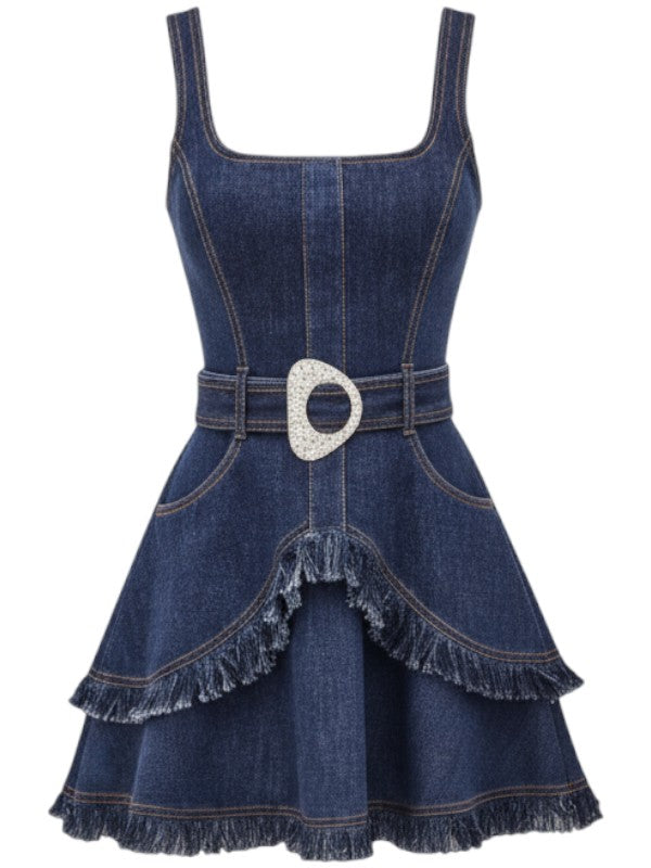 Macey Dress in Denim