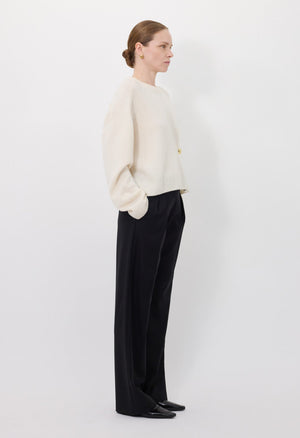Bill Draped Sweater in Ivory