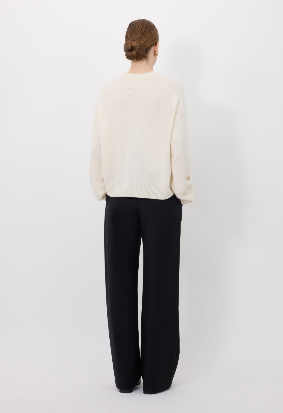 Bill Draped Sweater in Ivory