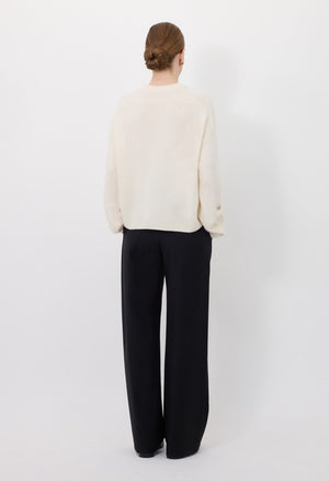 Bill Draped Sweater in Ivory