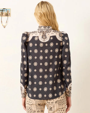 Back view of the Artemis Bronco Bandana Shirt with detailed fabric texture.