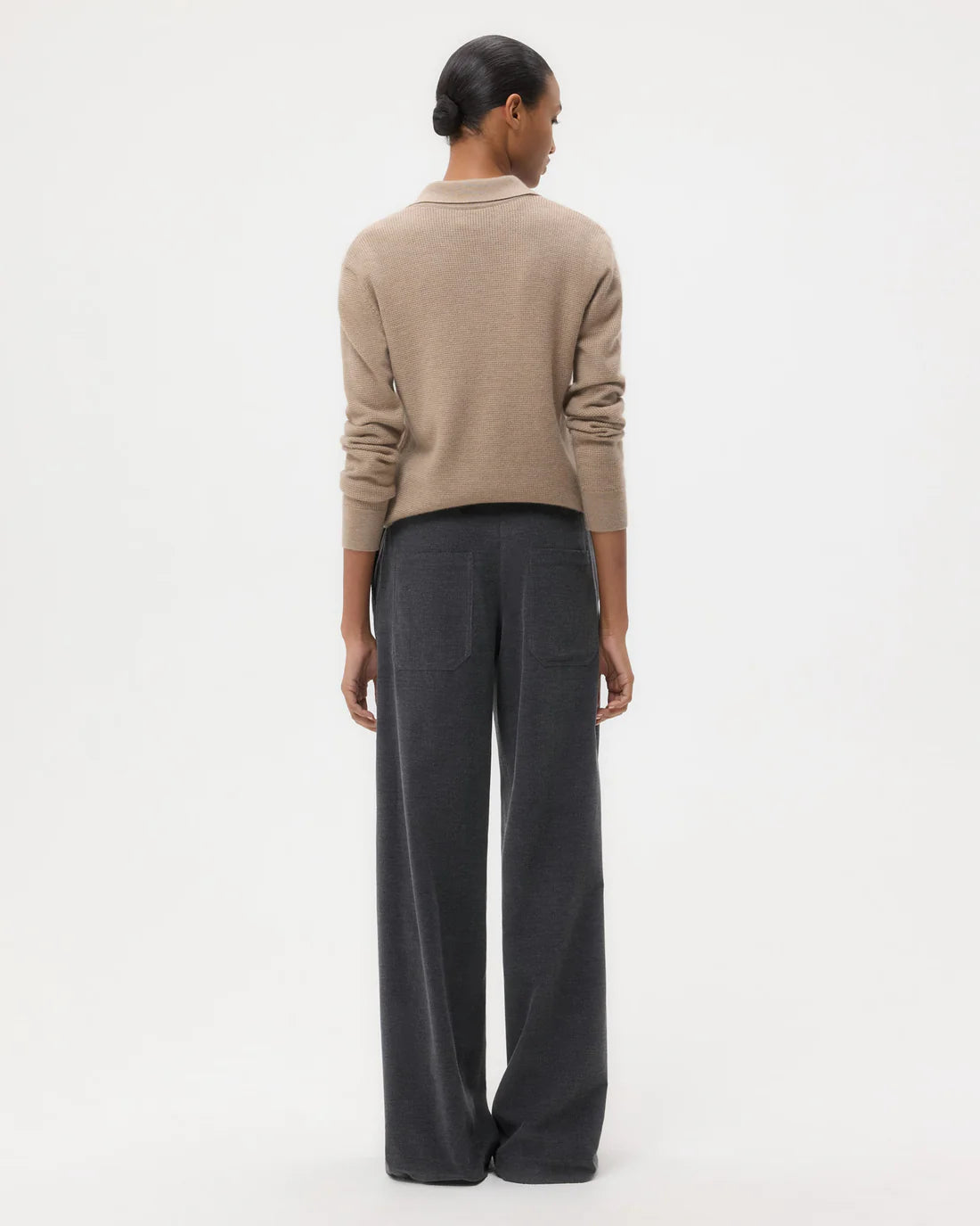 Side pockets detail of the Dylan Corduroy Pant in Charcoal Heather Grey, emphasizing functionality.