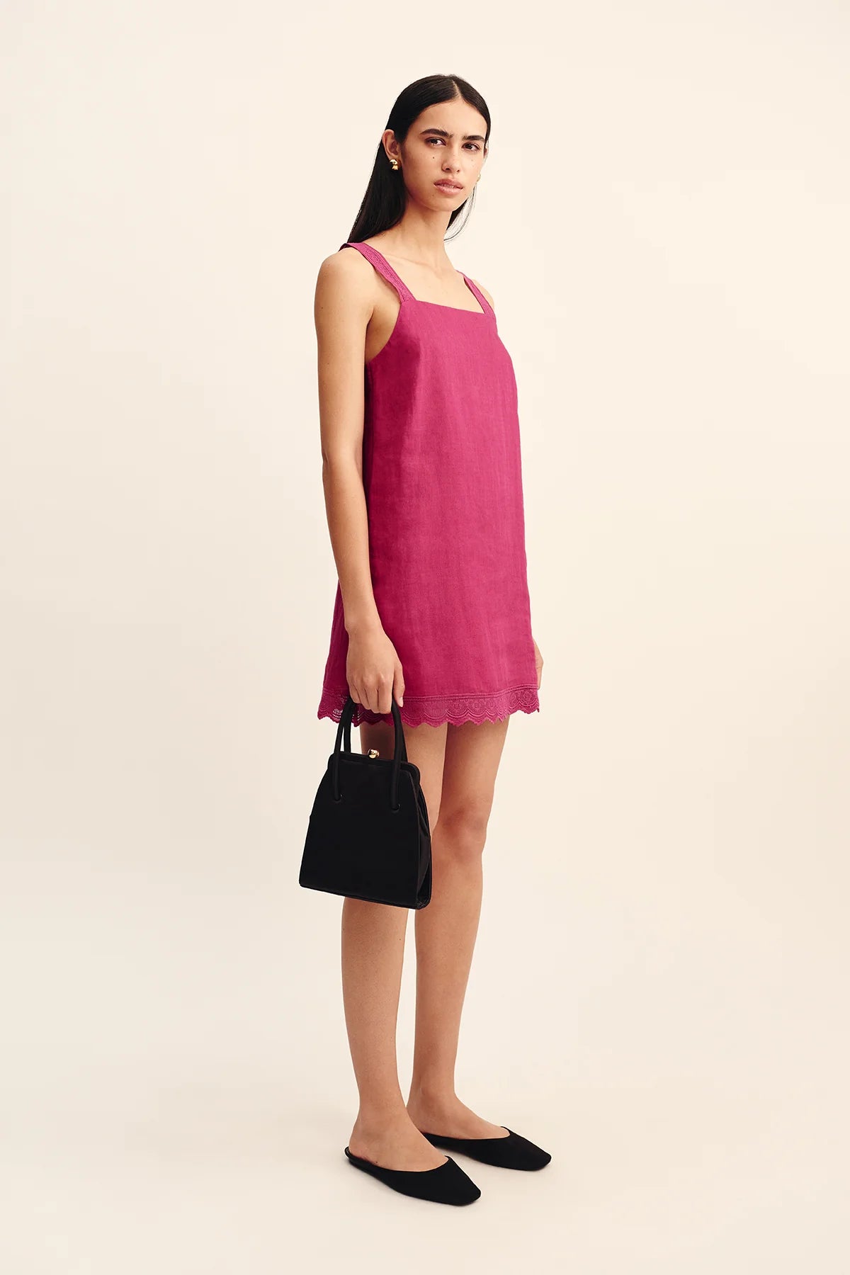 Grace Mini Dress in Dragon Fruit