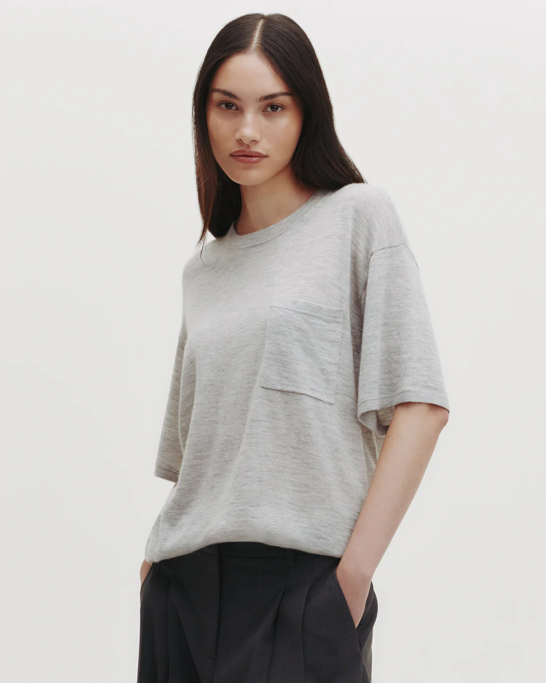 Knit Big Boy Tee in Foggy