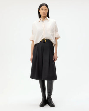 Close-up view of the Next Ex Shirt in Pink Tint showing the spread collar and chest pocket detail.
