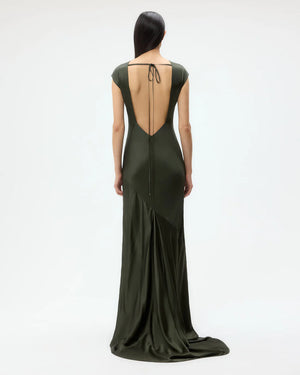 Back to You Dress in Duffle Bag in a close-up, highlighting the luxurious 100% viscose composition.