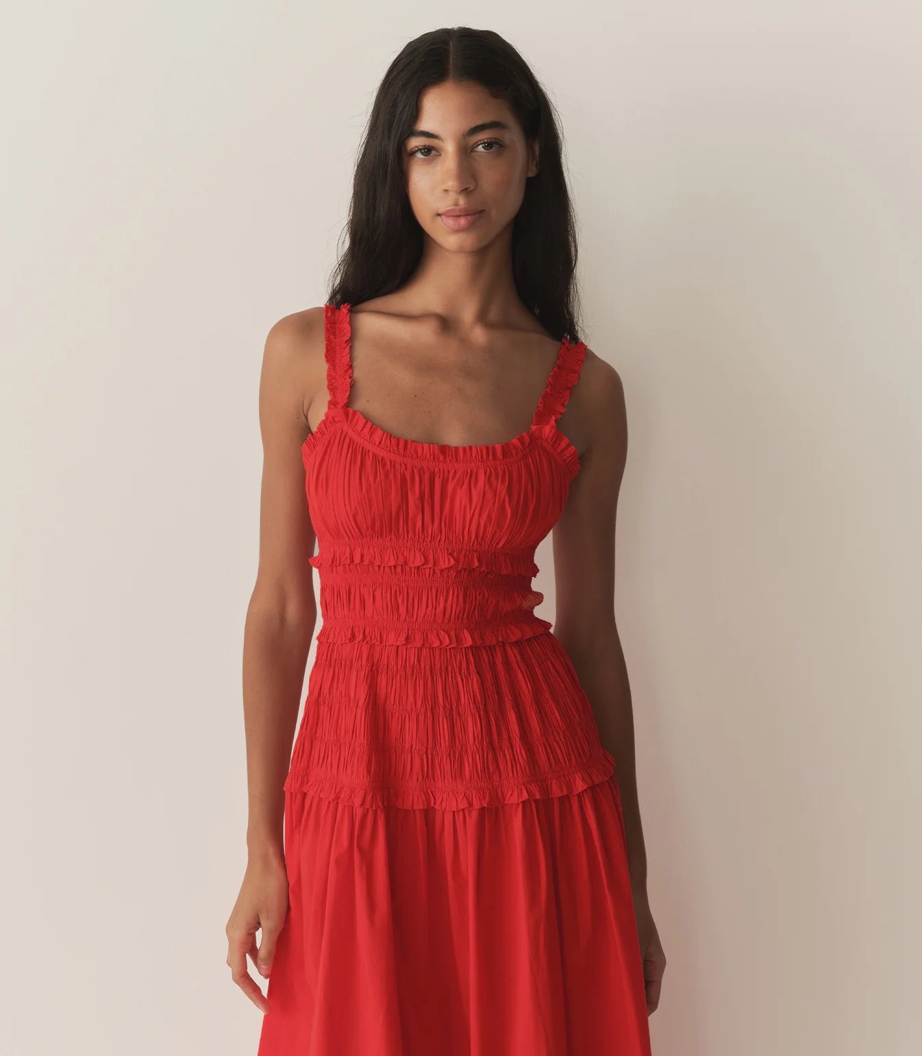 Marianne Dress in Carmine