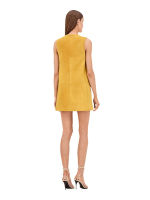 Dakota Dress in Citrine Suede