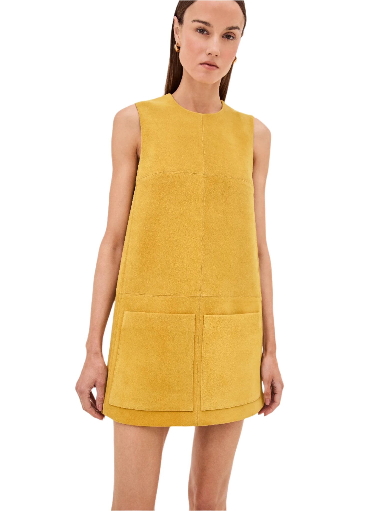 Dakota Dress in Citrine Suede