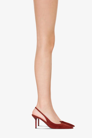 Lidia Slingback in Brandy Suede
