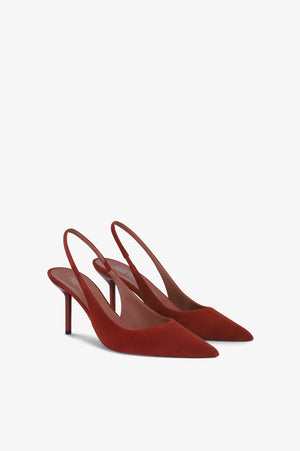 Lidia Slingback in Brandy Suede