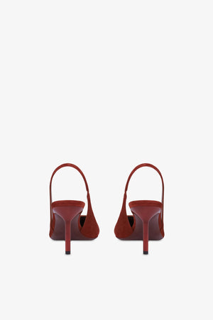 Lidia Slingback in Brandy Suede