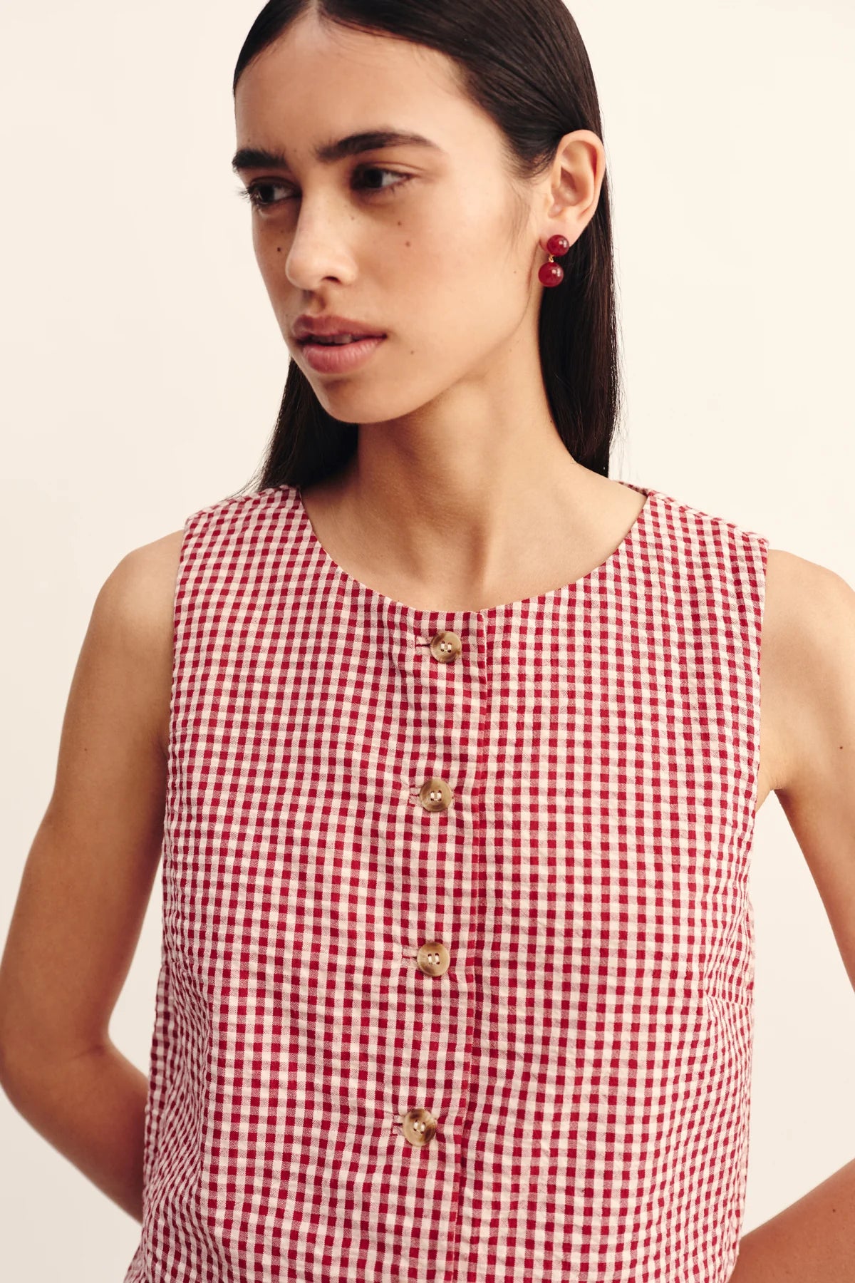 Rio Top in Red Gingham