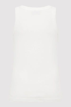 Organic Cotton Bateau Tank in White