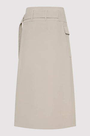 Utility Wrap Skirt in Creme