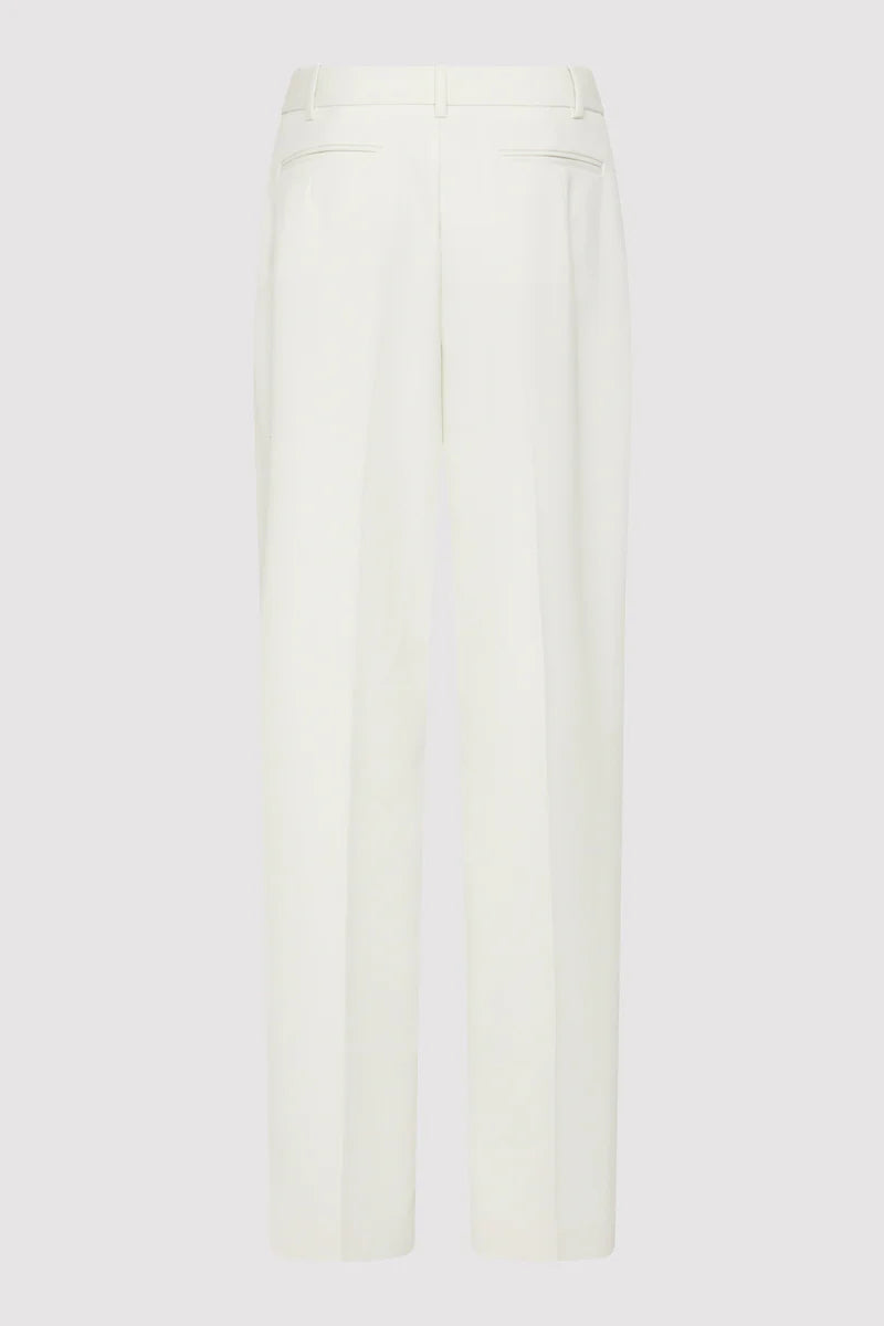 Tailored Pleat Pant in White