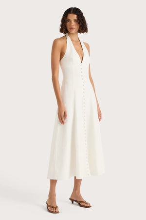 Marie Midi Dress White