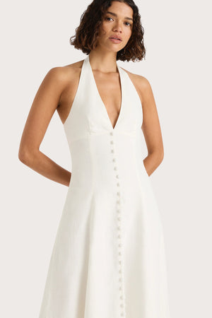 Marie Midi Dress White