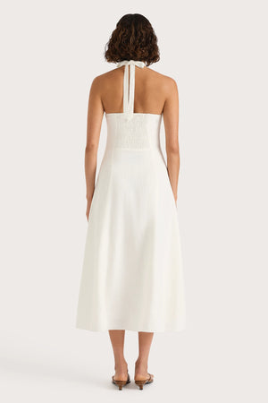 Marie Midi Dress White