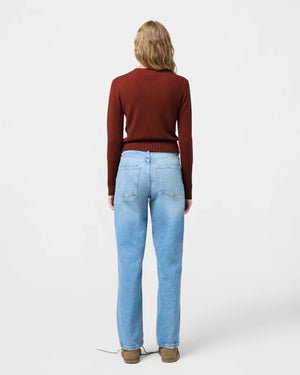 Shrunken Crewneck Sweater in Cinnamon